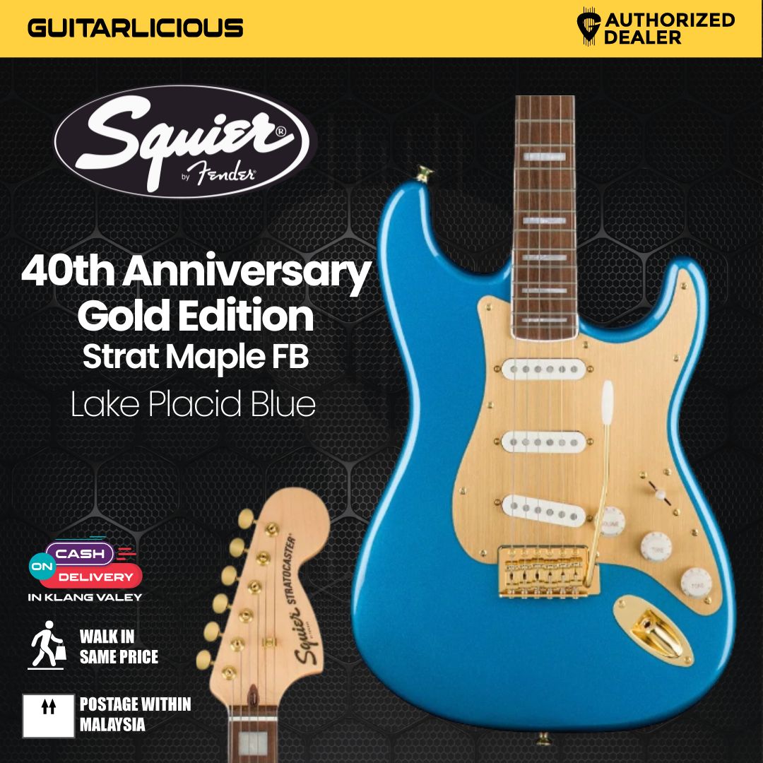 Squier 40th Anniversary Gold Edition Stratocaster – Lake Placid