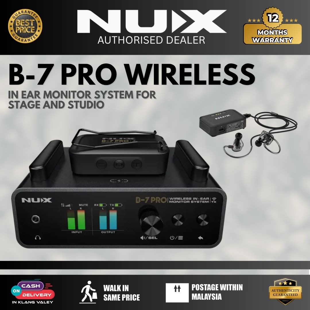Nux B-7 PRO Wireless In Ear Monitor System for Stage and Studio