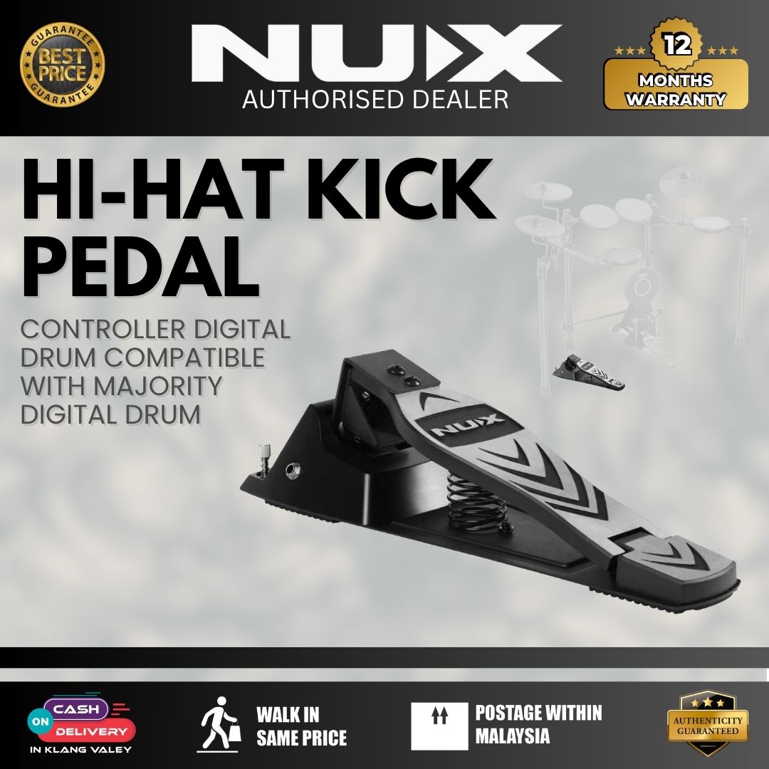 hi hat control pedal NUX Hi-Hat Kick Pedal Controller Digital Drum Compatible with Majority – GUITARLICIOUS
