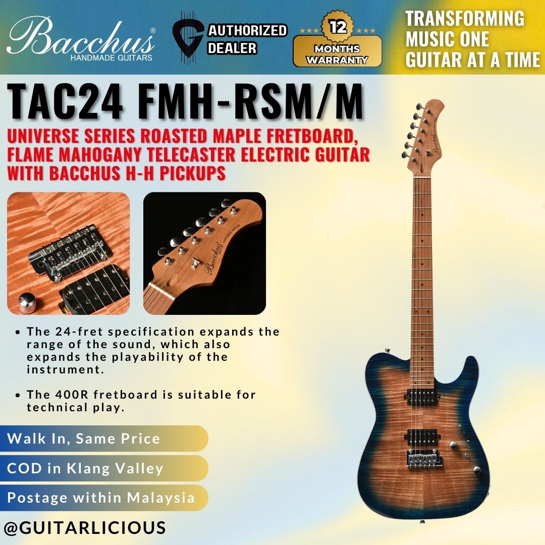 Bacchus TAC24 FMH-RSM/M Universe Series Roasted Maple Fretboard