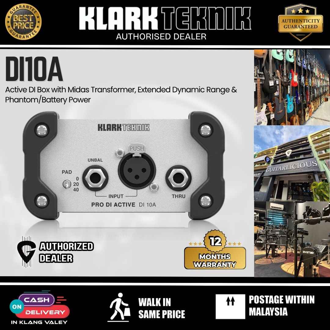 Klark Teknik DI10A – Active DI Box with Midas Transformer