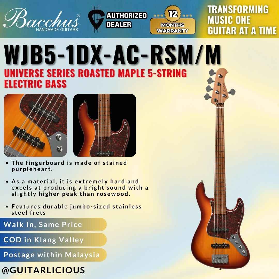 Bacchus WJB5-1DX-AC-RSM/M Universe Series Roasted Maple 5-String