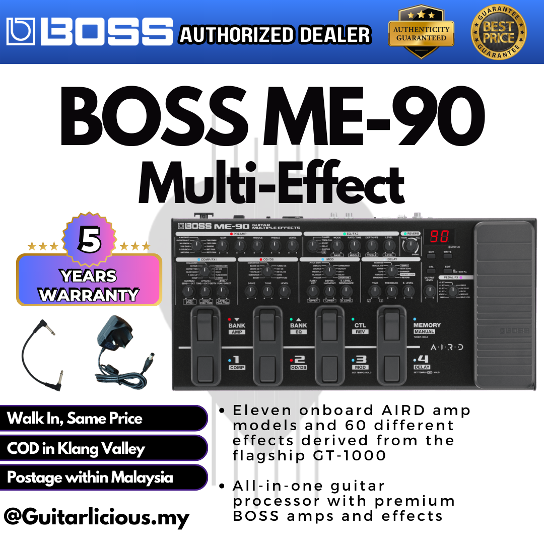 boss me 90 pedal fx Boss ME-90 Guitar Multi Effects Pedal ( ME90 / ME 90 ) – GUITARLICIOUS