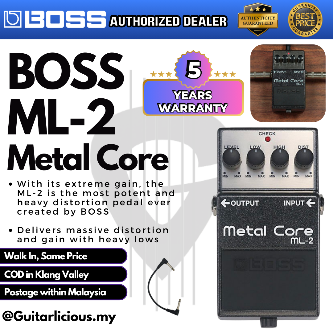 Boss ML-2 Metal Core Guitar Effects Pedal (ML-2 / ML2 / ML 2