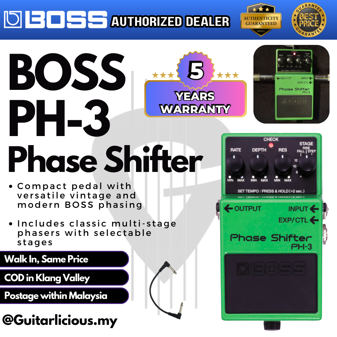 BOSS Phase Shifter Pedal PH-3 Guitar Effects Pedal (PH3 / PH 3 BOSS Phase Shifter Pedal PH-3 Guitar Effects Pedal (PH3 / PH 3