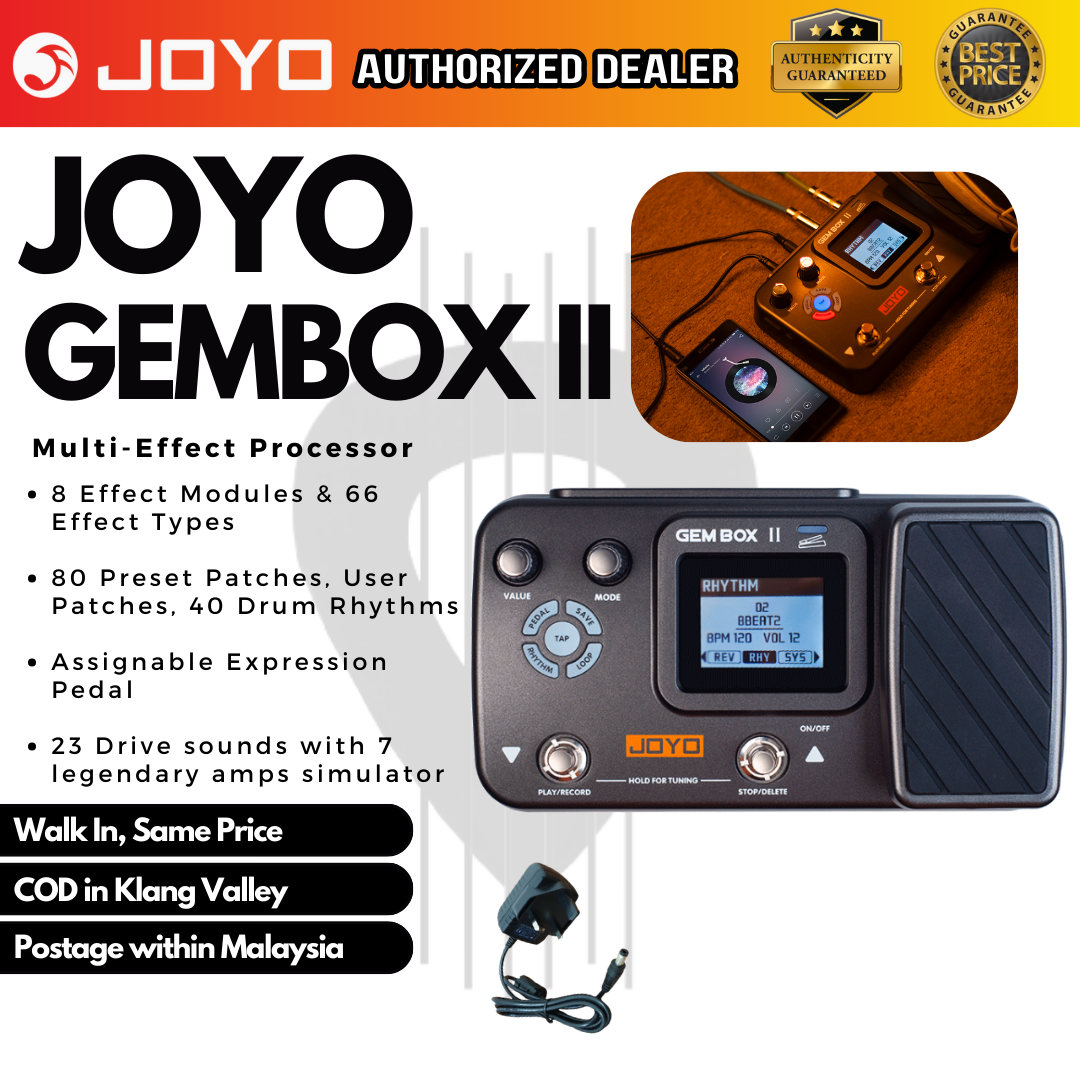 joyo multi effects pedal JOYO Gem Box II Multi-Effects Guitar Pedal (Gembox 2 / Gembox2) – GUITARLICIOUS
