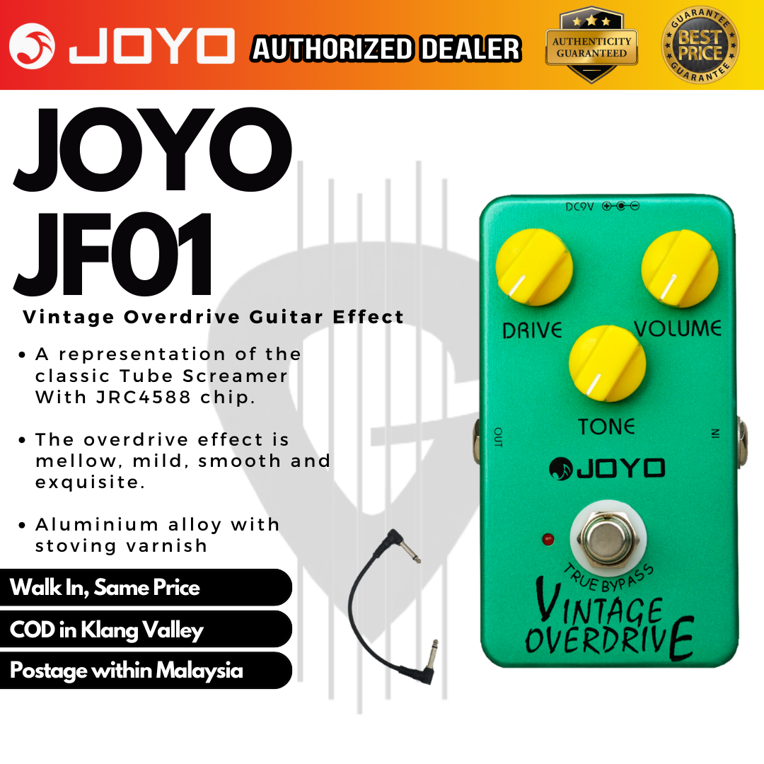 JOYO Vintage Overdrive (JF-01 / JF01 / JF 01) Guitar Effects Pedal – GUITARLICIOUS