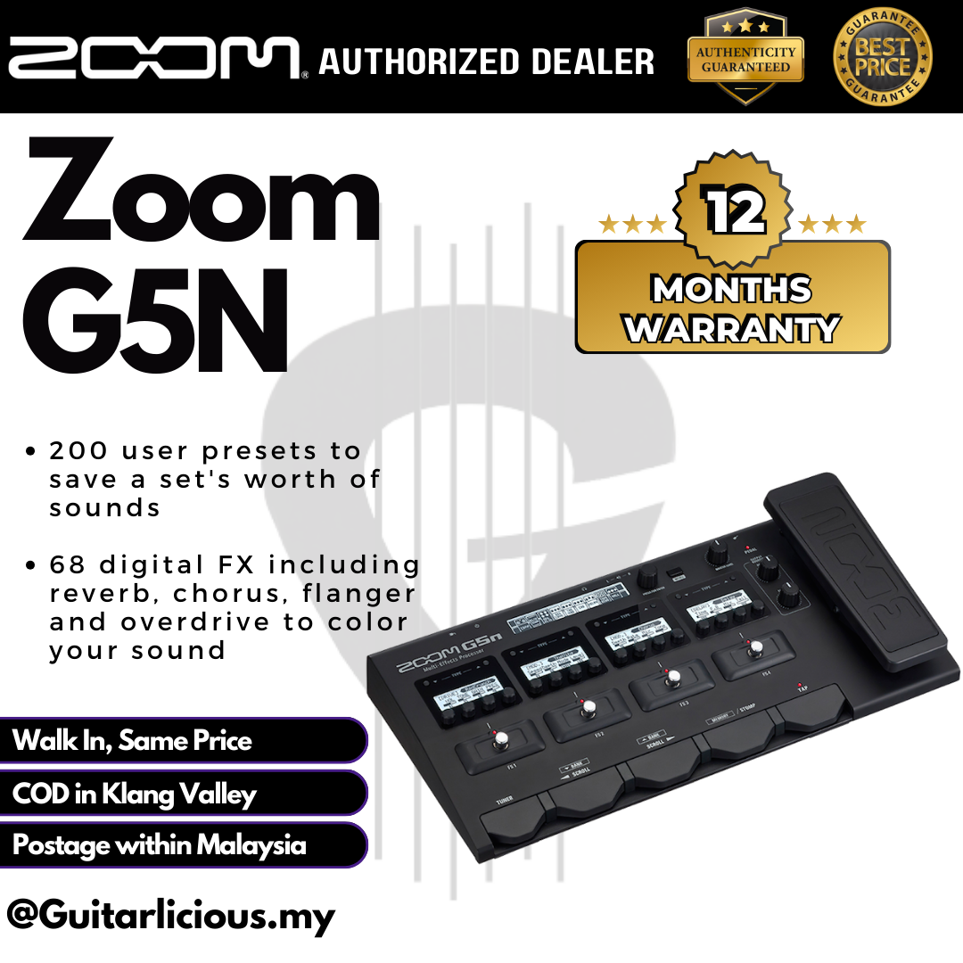 zoom g5 pedal ZOOM G5N Multi-Effects Processor with Wah pedal ( G5 / G5-N ) – GUITARLICIOUS