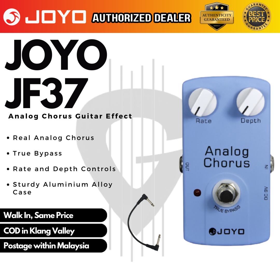 joyo chorus pedal JOYO Analog Chorus (JF-37 / JF37 / JF 37) Guitar Effects Pedal –  GUITARLICIOUS