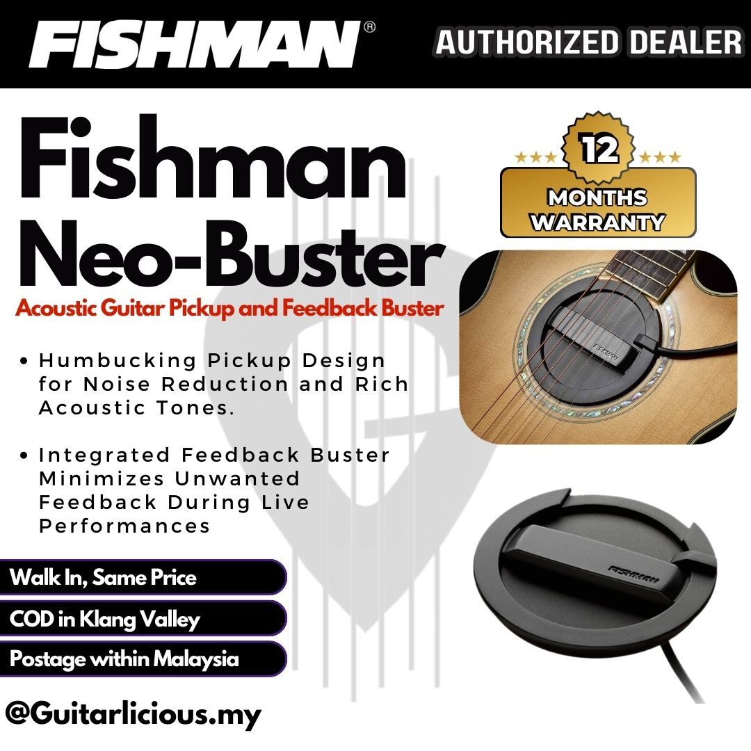 Fishman Neo-Buster Humbucker Soundhole Acoustic Guitar Pickup and