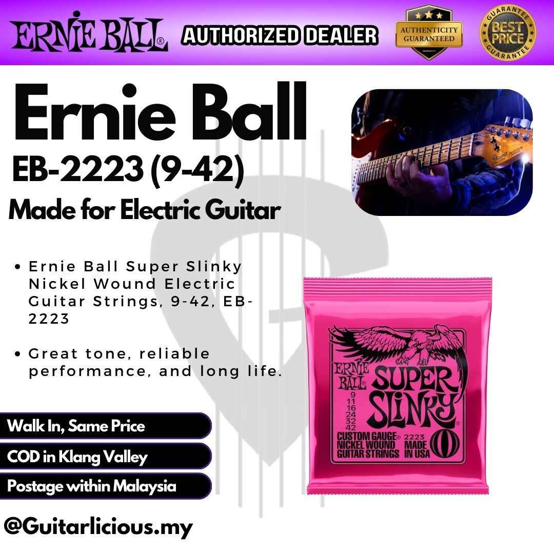 Ernie Ball 2223 Super Slinky Nickel Wound Electric Guitar Strings
