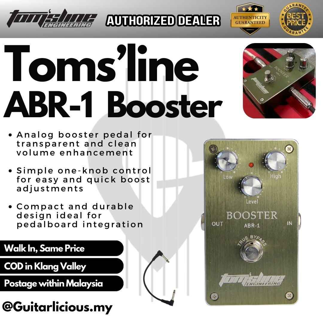 tomsline pedals Toms'line Analogue Booster (ABR-1) Guitar Effects Pedal – GUITARLICIOUS