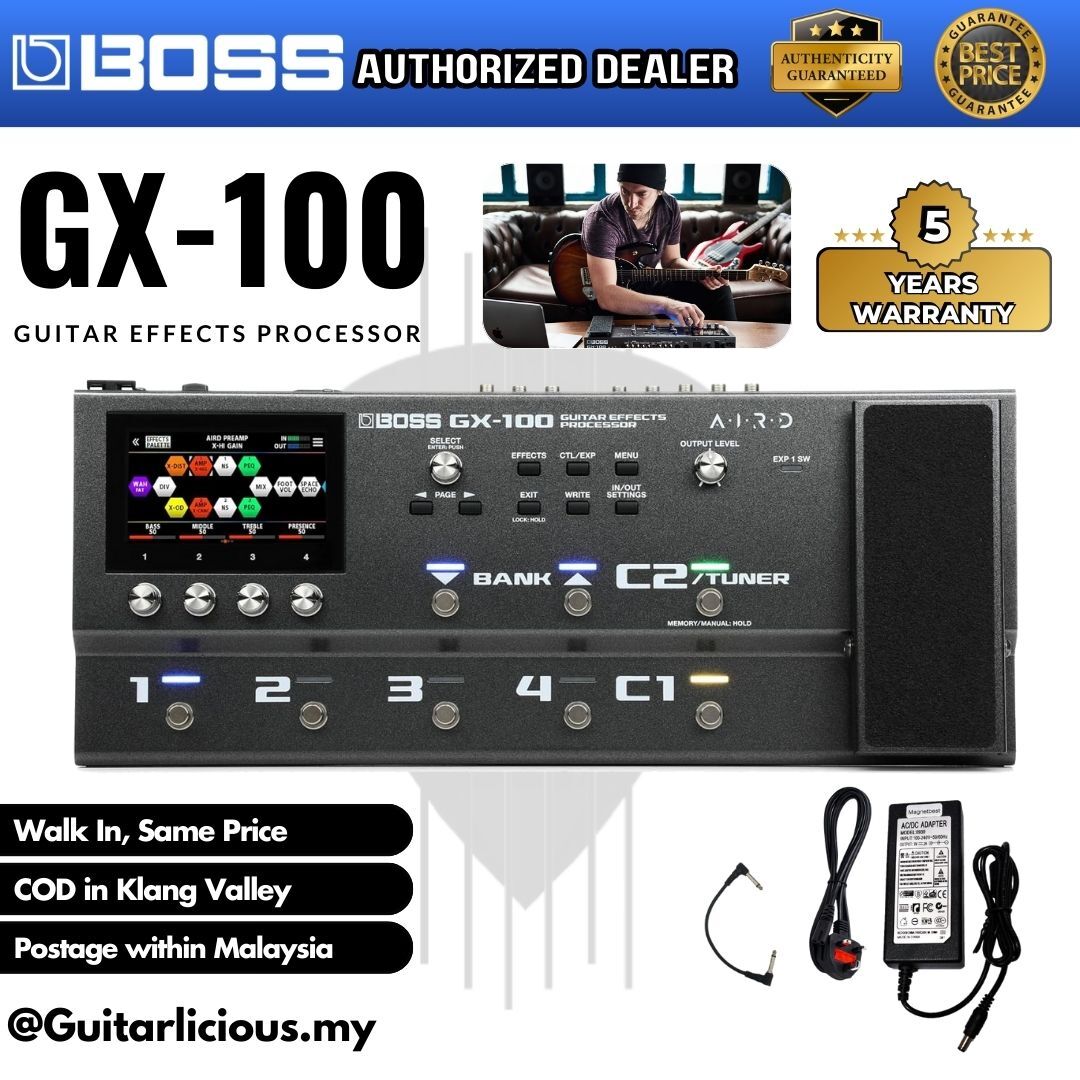 boss gx-100 guitar multi-effects pedal BOSS GX-100 Multi-Effects Pedal For Guitar and Bass ( GX 100 / GX100 ) –  GUITARLICIOUS