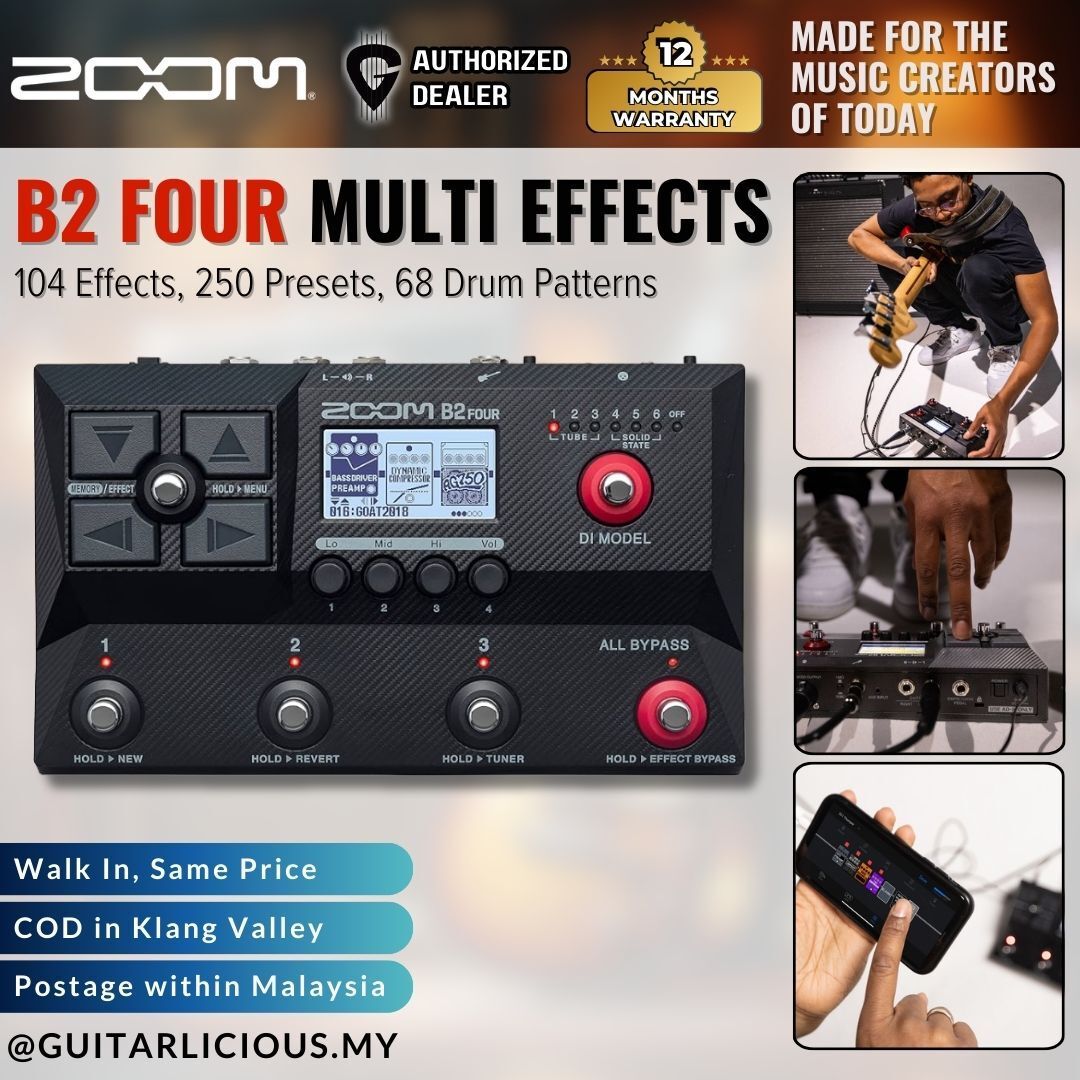 Zoom B2 FOUR Bass Multi-effects Processor ( B-2 Four / B-2