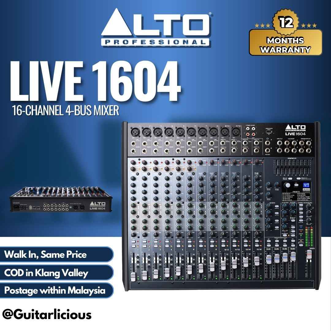 Alto LIVE 1604 Professional 16-Channel 4-Bus Mixer – GUITARLICIOUS