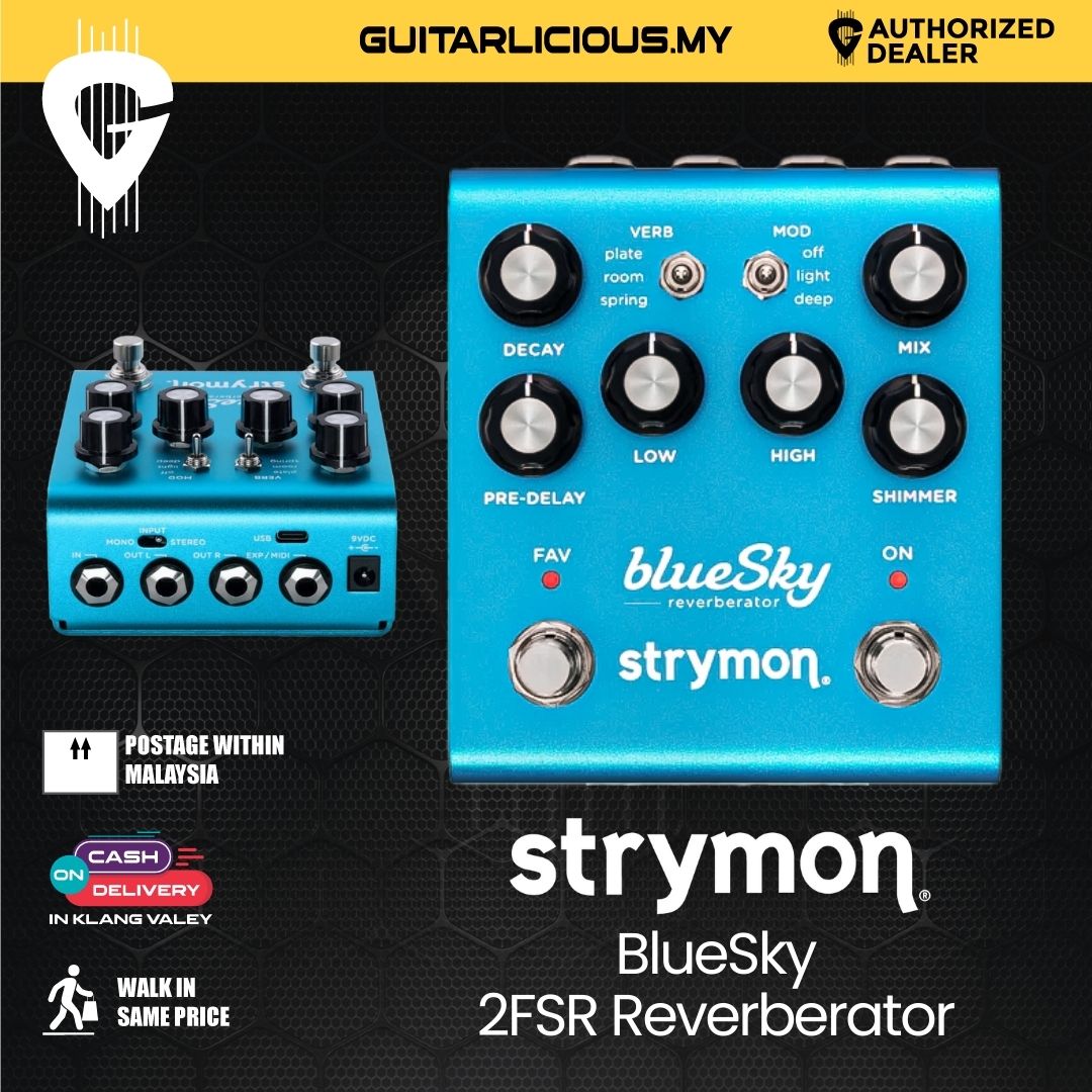 blue sky effects pedal Strymon BlueSky 2FSR Reverberator Guitar Effects Pedal – GUITARLICIOUS