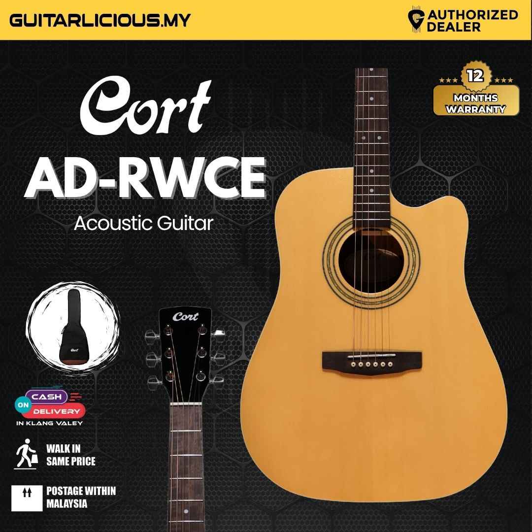 Cort AD-RWCE Acoustic Guitar With Bag – GUITARLICIOUS Malaysia
