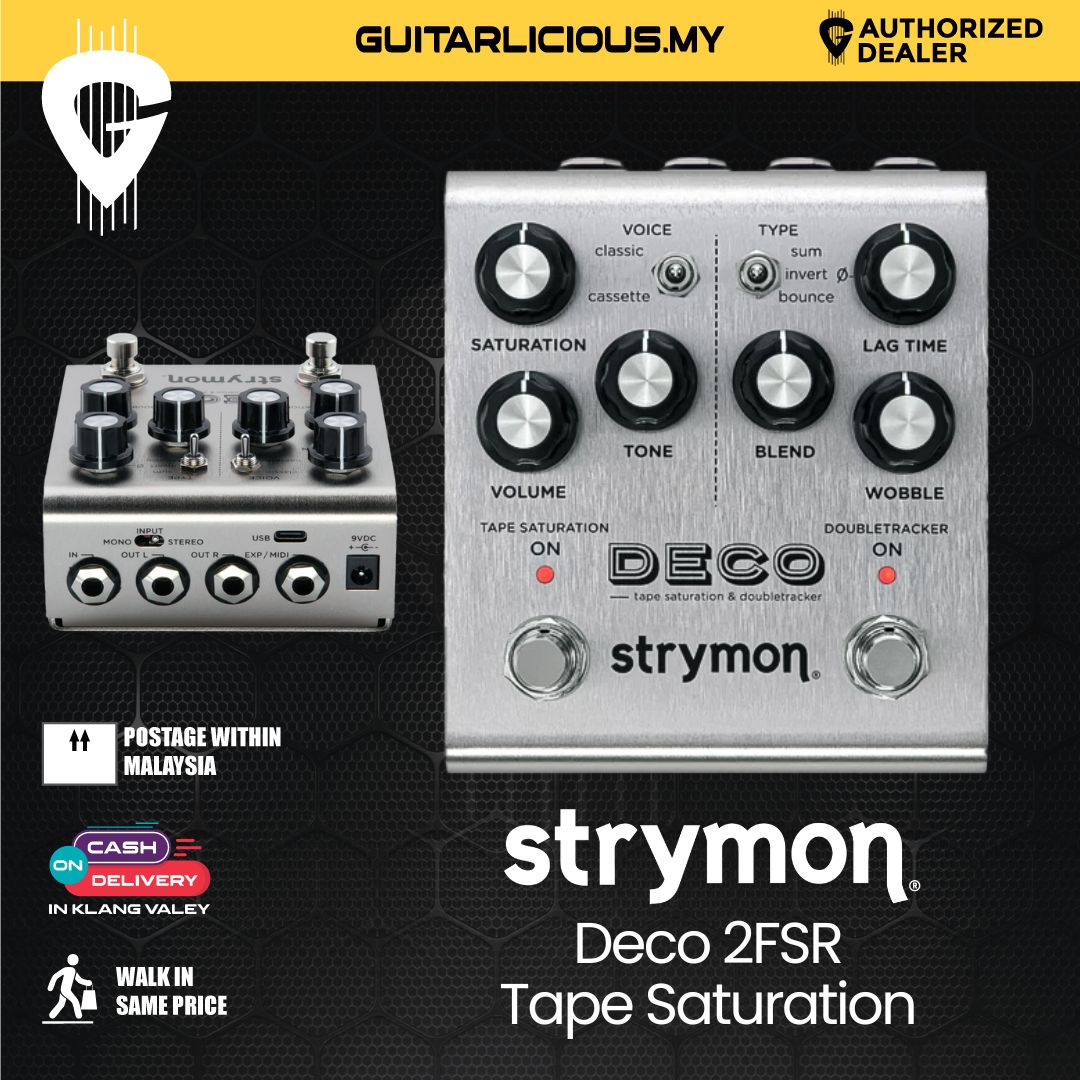 saturation pedal Strymon DECO 2FSR Tape Saturation & Doubletracker Guitar Effects Pedal – GUITARLICIOUS