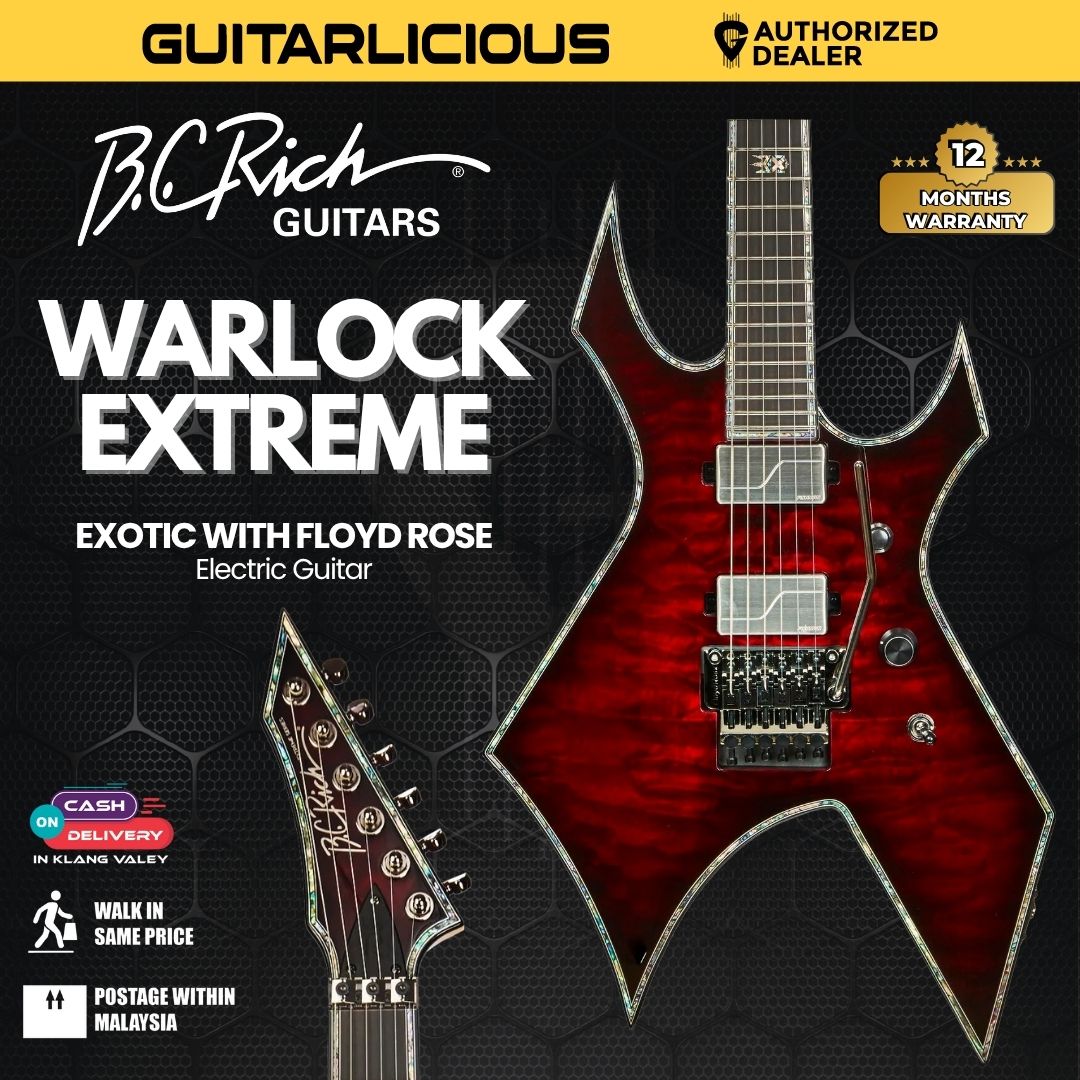 B.C. Rich Warlock Extreme Exotic With Floyd Rose Black Cherry