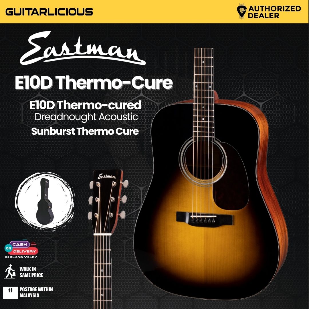 Eastman Guitars E10D Thermo-cured Dreadnought Acoustic Guitar - Sunburst