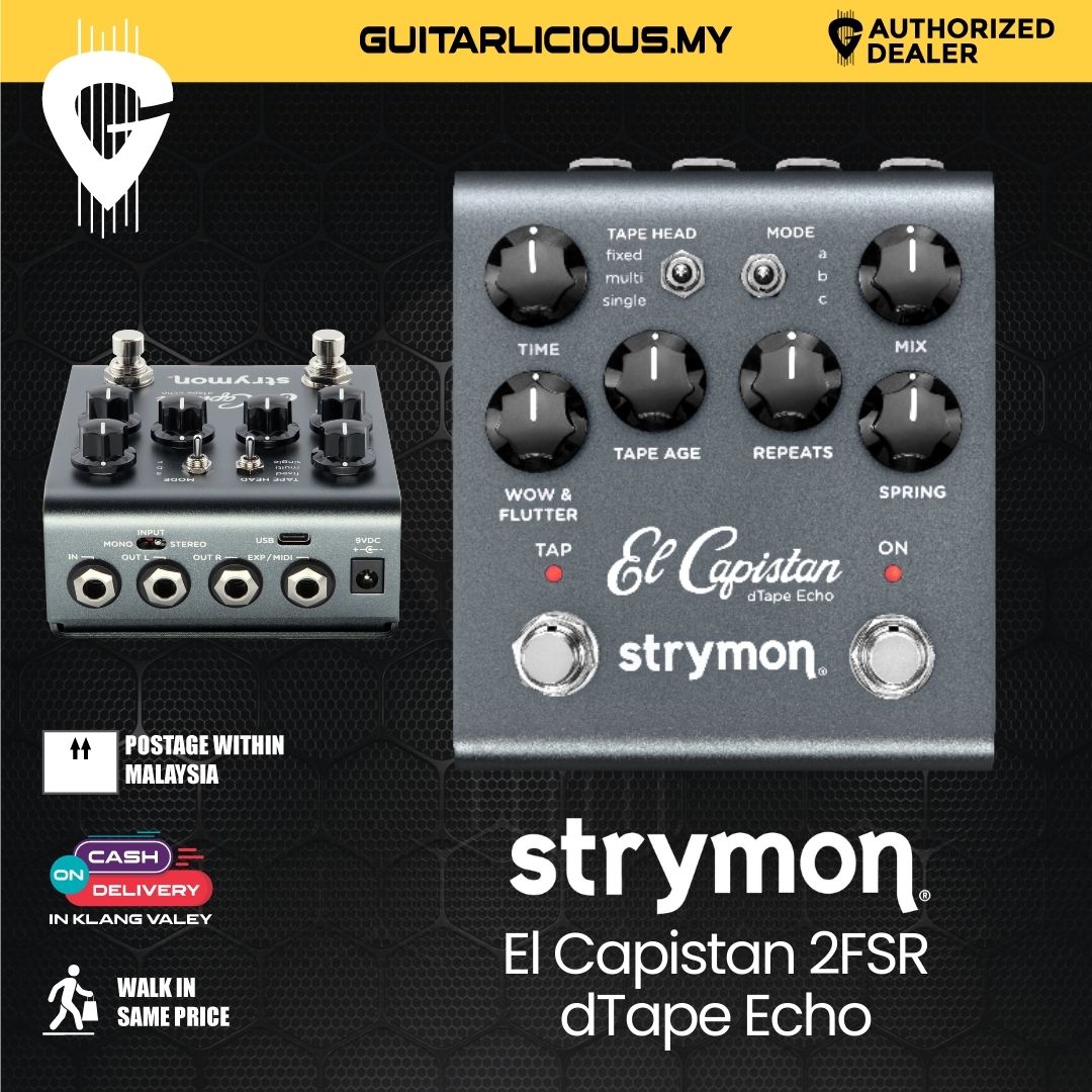 el capistan pedal Strymon El Capistan 2FSR dTape Echo Guitar Effects Pedal – GUITARLICIOUS