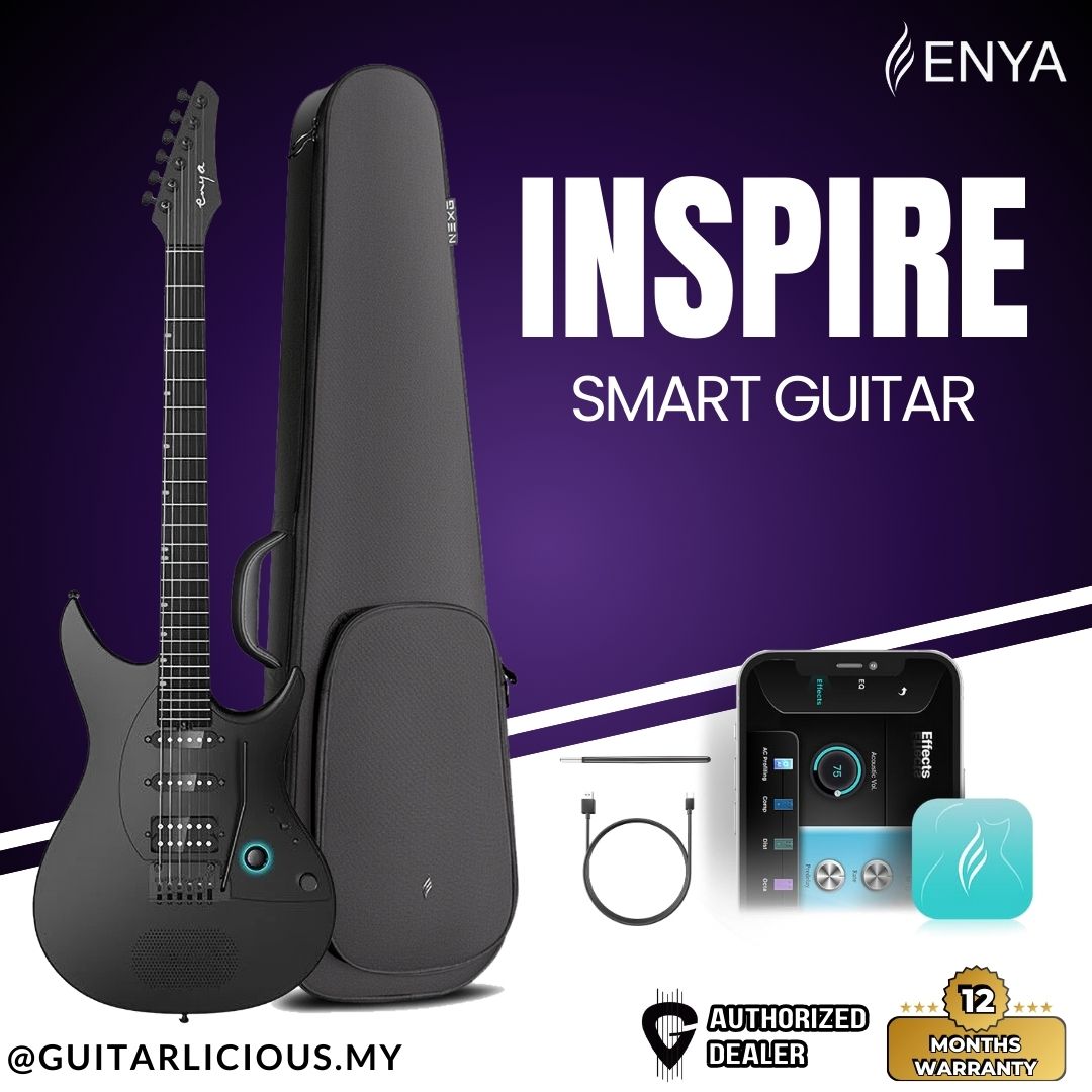 ENYA Inspire Smart Electric Guitar - Black – GUITARLICIOUS