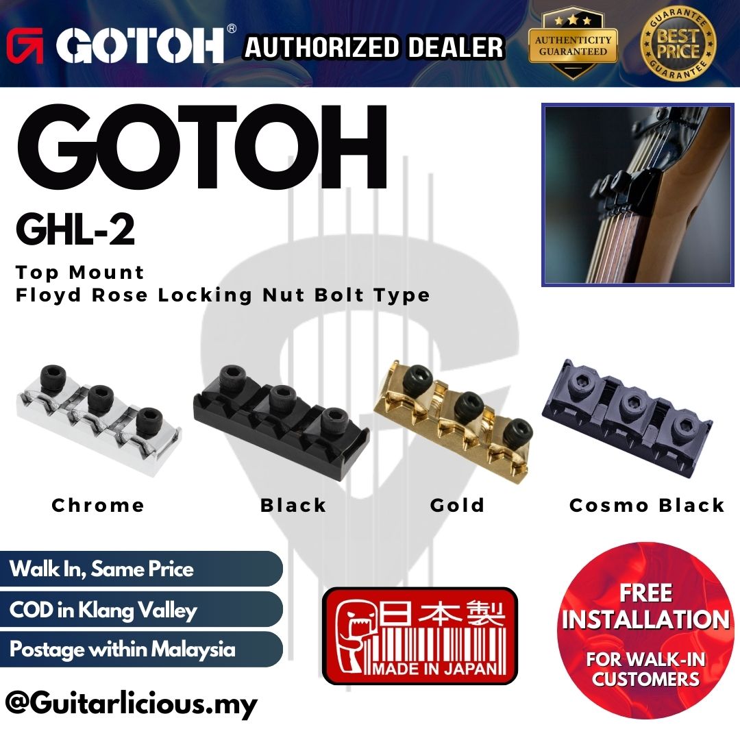 GOTOH GHL-2 Top Mount Floyd Rose Locking Nut Bolt Type