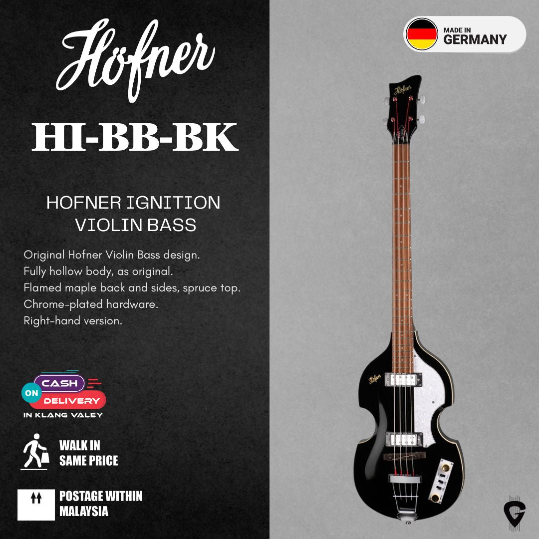 Höfner HI-BB-BK Violin Bass Ignition SE (Black) – GUITARLICIOUS