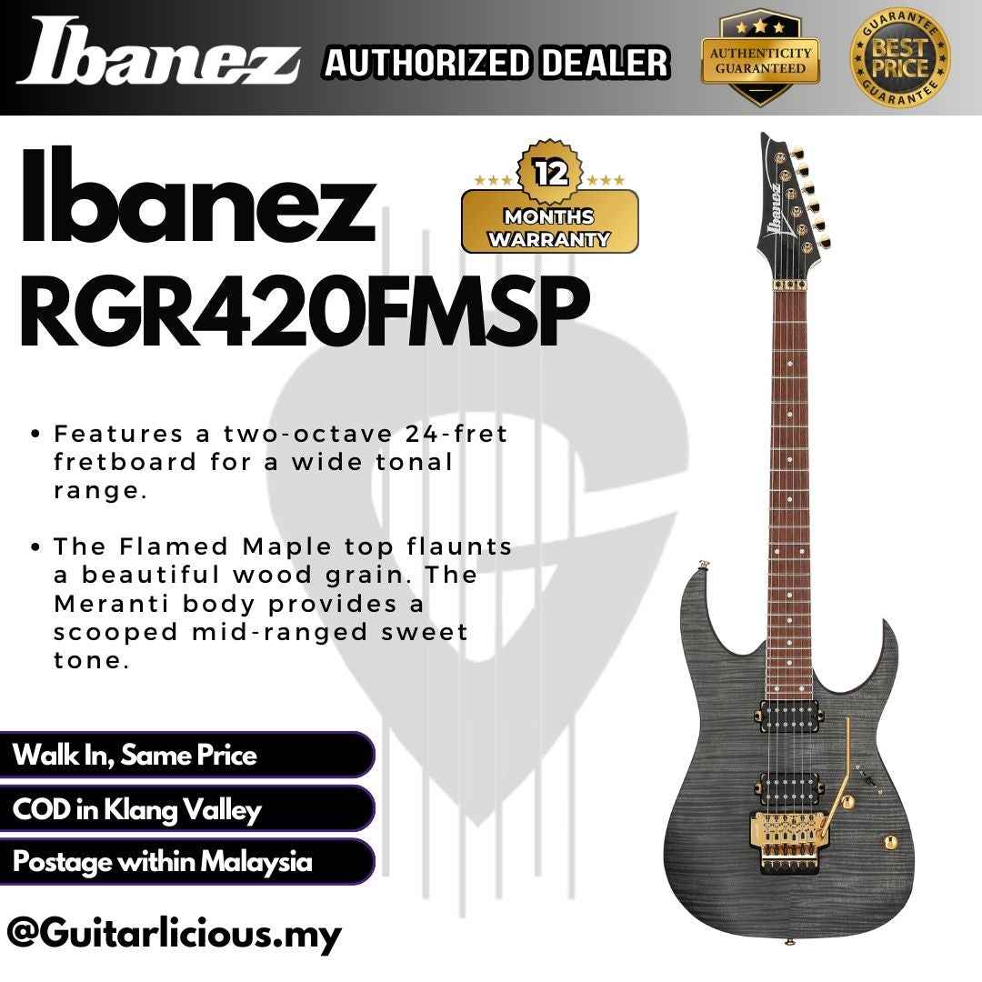 Ibanez RGR420FMSPTGF Reverse Headstock Electric Guitar TGF