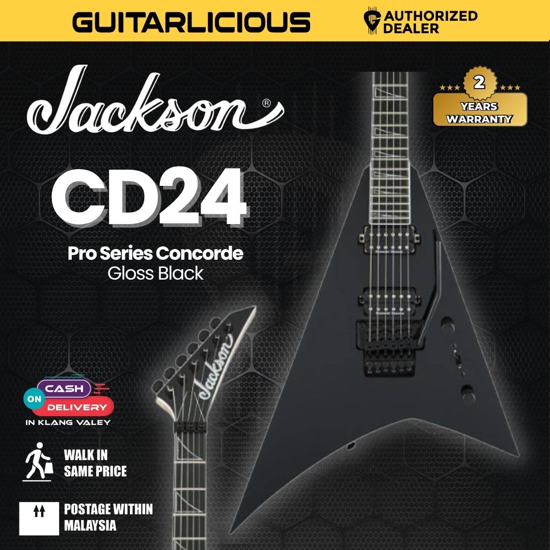 Jackson Pro Series CD24 Electric Guitar, Ebony FB, Gloss