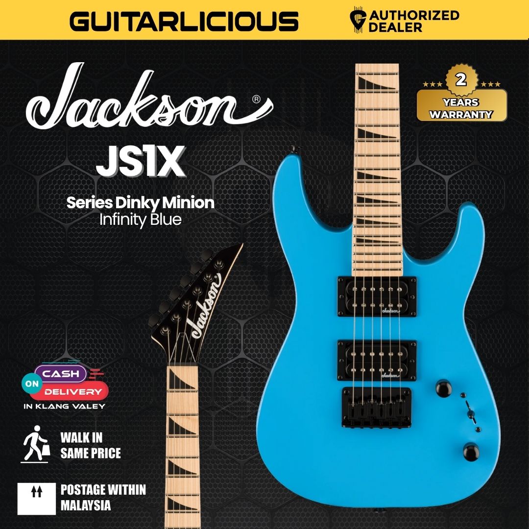 Jackson JS Series Dinky Minion JS1X Electric Guitar, Maple FB, Infinity Blue