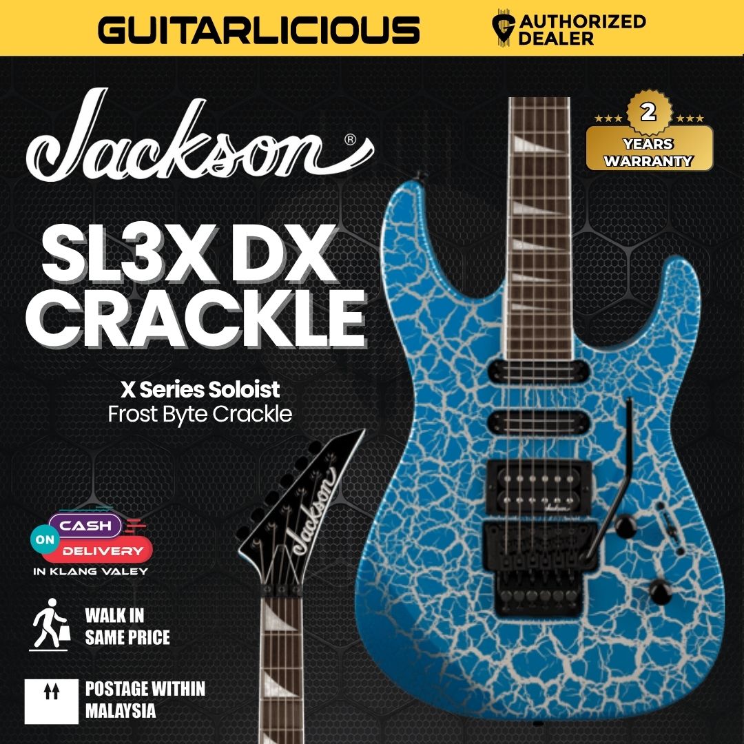 Jackson X Soloist SL3X DX Electric Guitar, Frost Byte Crackle