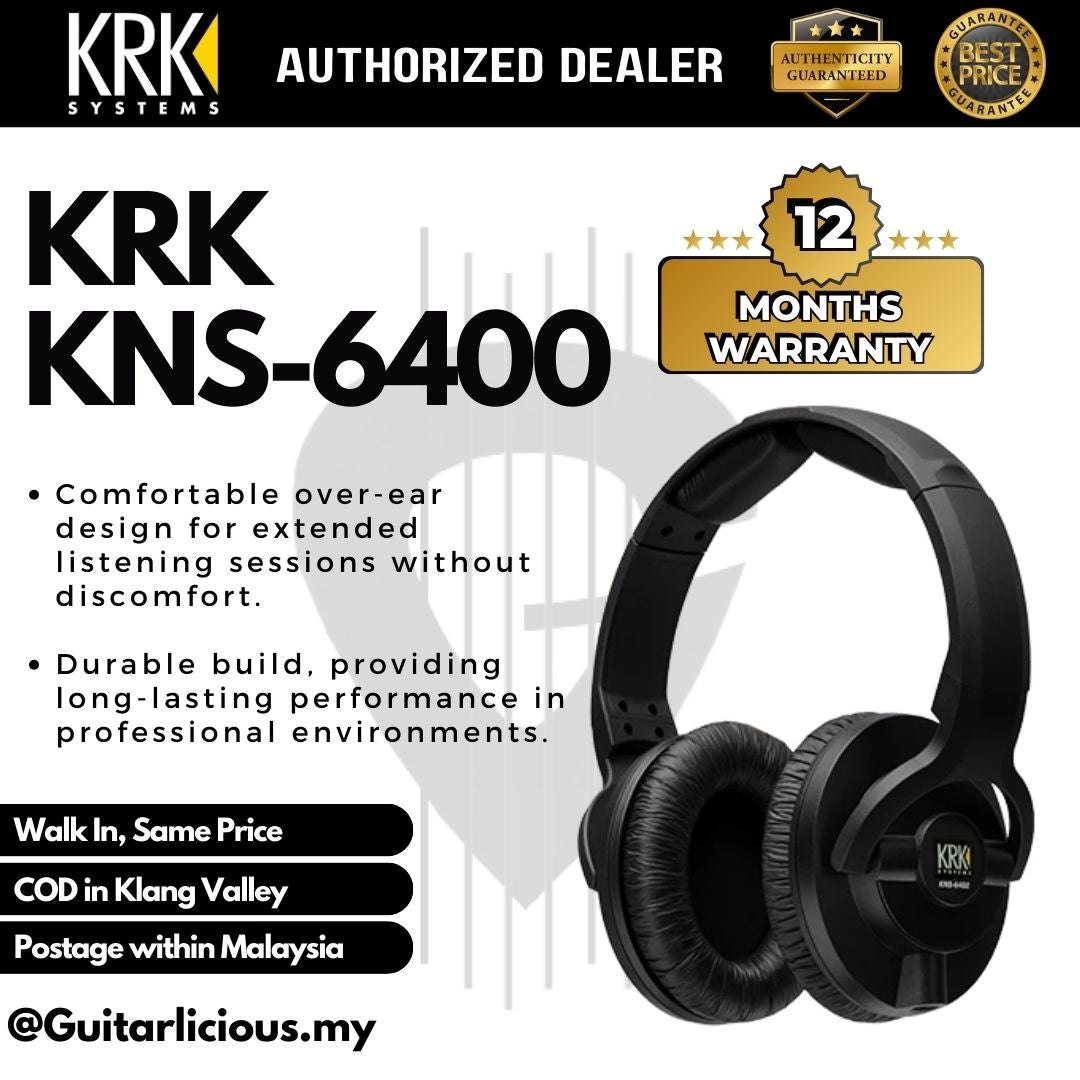 KRK KNS-6400 Studio Monitor Headphones | Studio-Quality KRK KNS-6400 Studio Monitor Headphones | Studio-Quality