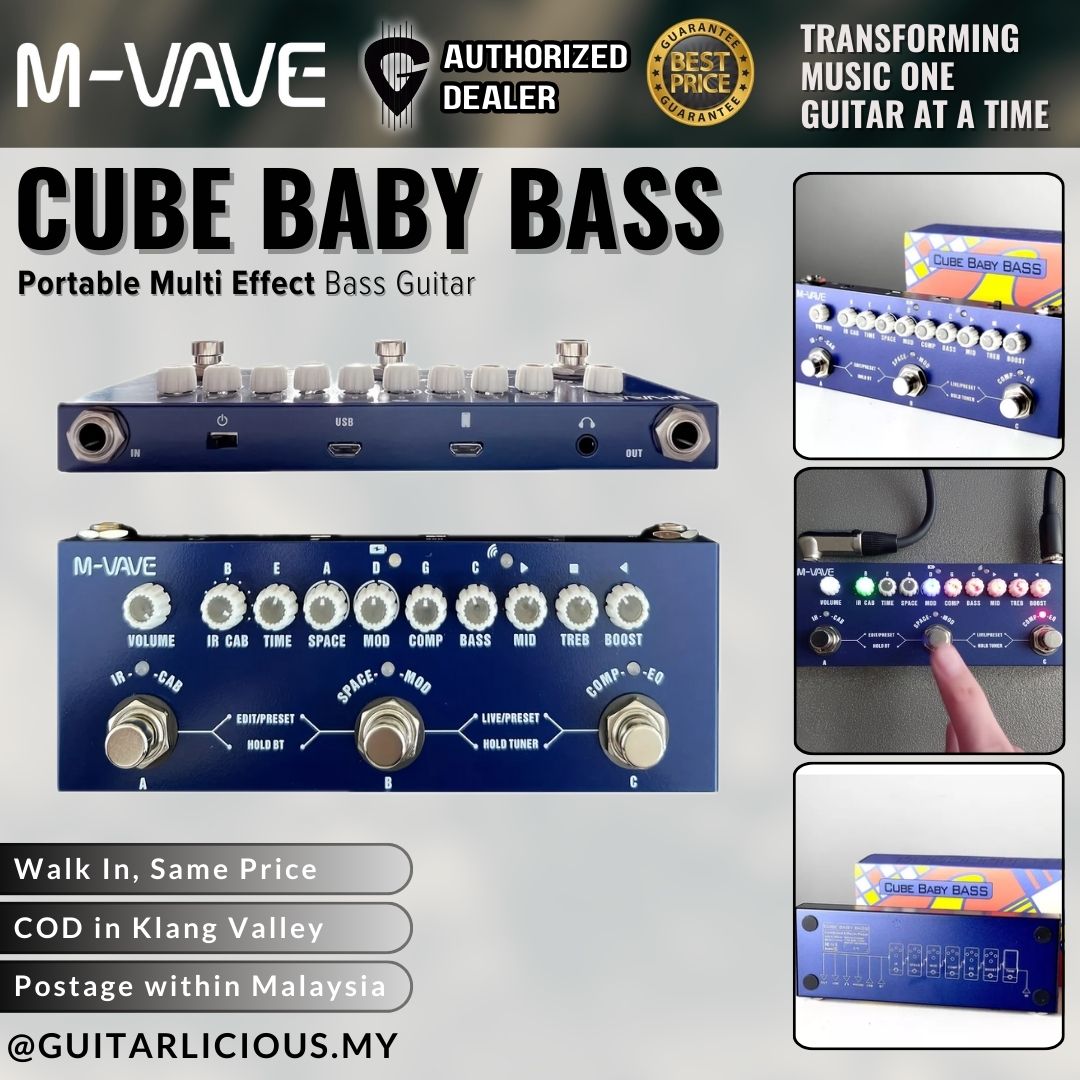 cuvave pedal CUVAVE / M-VAVE Cube Baby Bass for Bass Guitar Effect Pedal – GUITARLICIOUS
