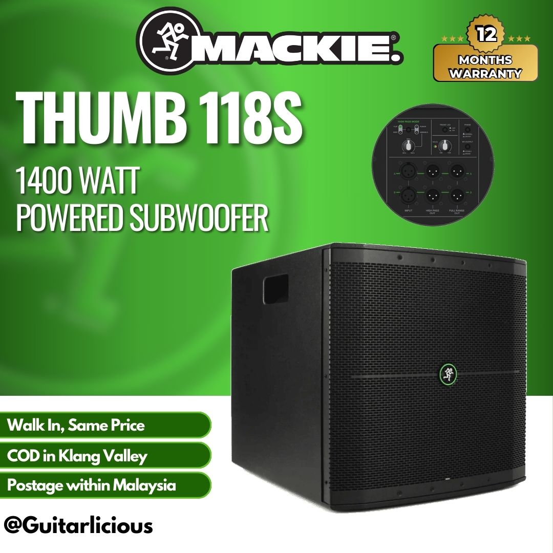 Mackie Thump 118S 1400 watt Powered Subwoofer – GUITARLICIOUS