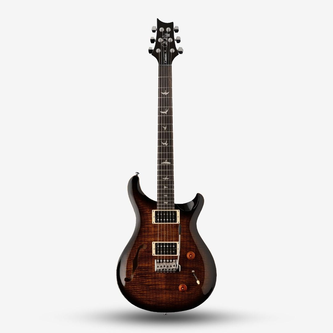 PRS SE Custom 22 Semi Hollow Electric Guitar with Bag, Black