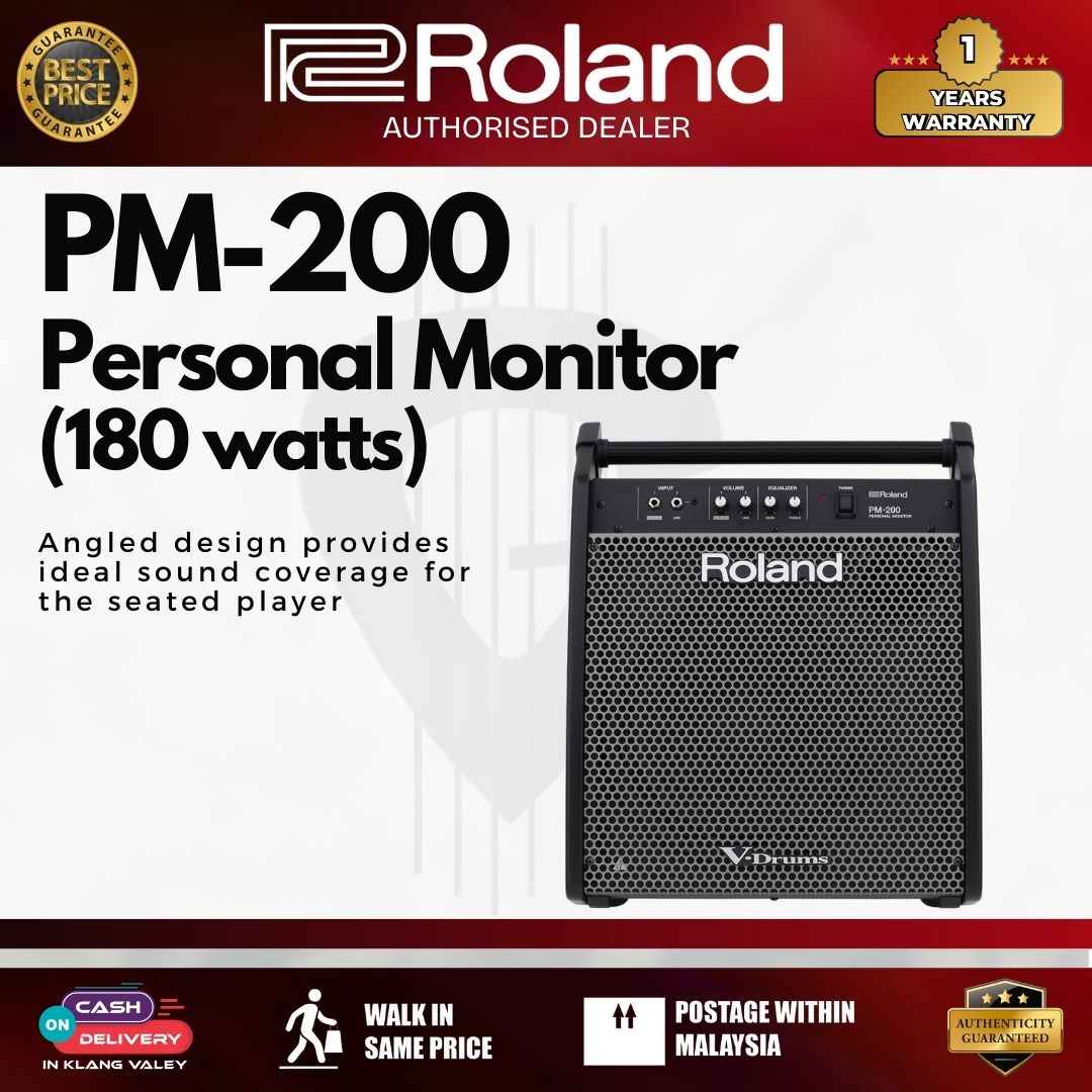 Roland ローランド パーソナルモニター PM-200 V-Drums Roland PM-200 Personal Monitor for V-Drums (US.ED) – ProSoundGear.com