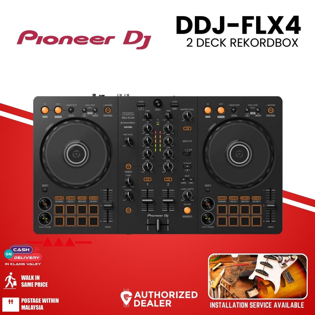 Pioneer DDJ-FLX4 – 2-Channel DJ Controller with Smart Mixing