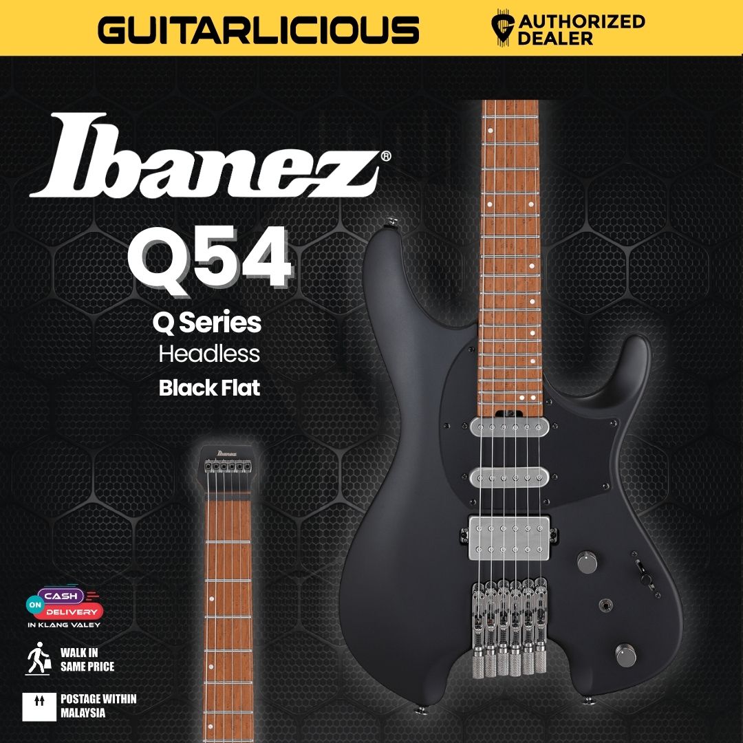 Ibanez Q54 Q Series Headless Electric Guitar - Black Flat