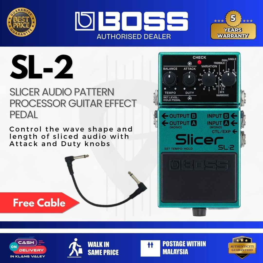 slicer guitar pedal Boss SL-2 Slicer Audio Pattern Processor Guitar Effect Pedal – GUITARLICIOUS