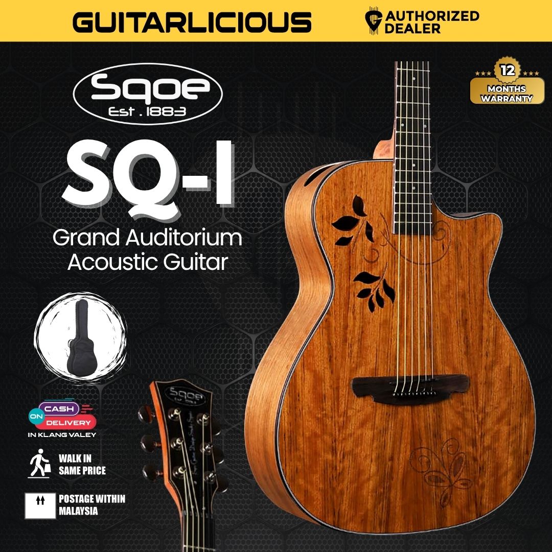 SQOE SQ-I / SQ-IS 40 inch Grand Auditorium Acoustic Guitar