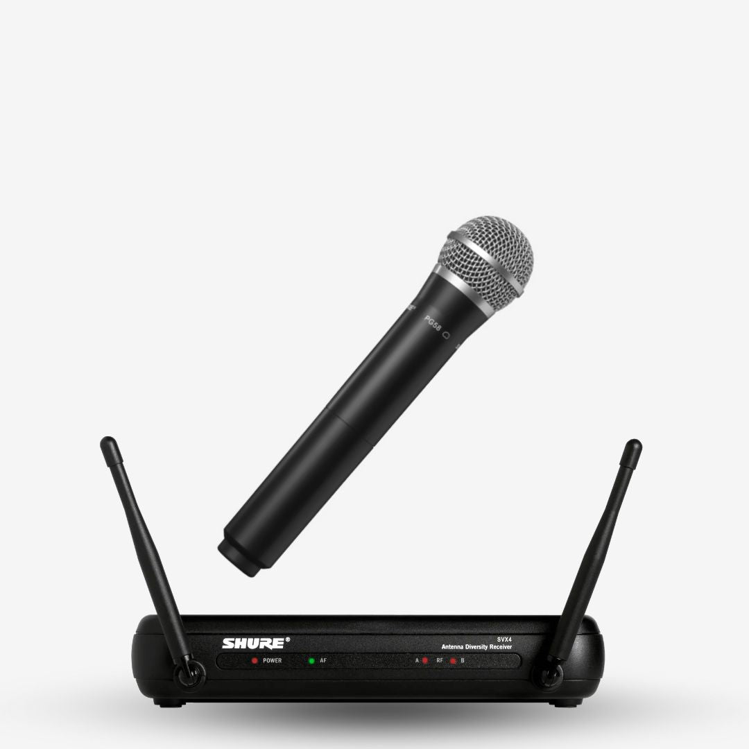 Shure SVX24/PG58 Wireless Vocal System, SVX4 Diversity Receiver, SVX2 –  GUITARLICIOUS.MY