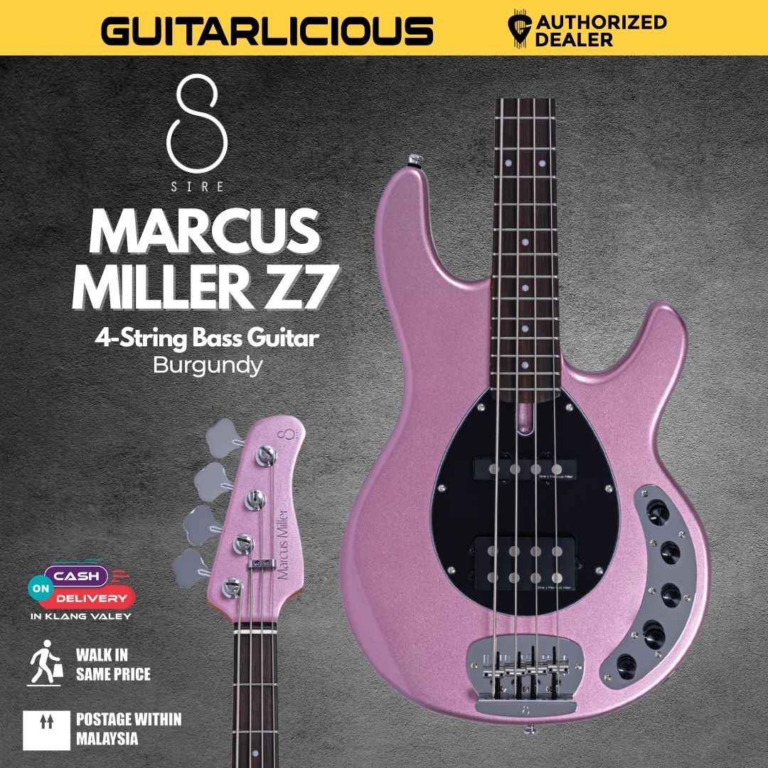 Sire Marcus Miller Z7 4-String Bass Guitar - Burgundy – GUITARLICIOUS