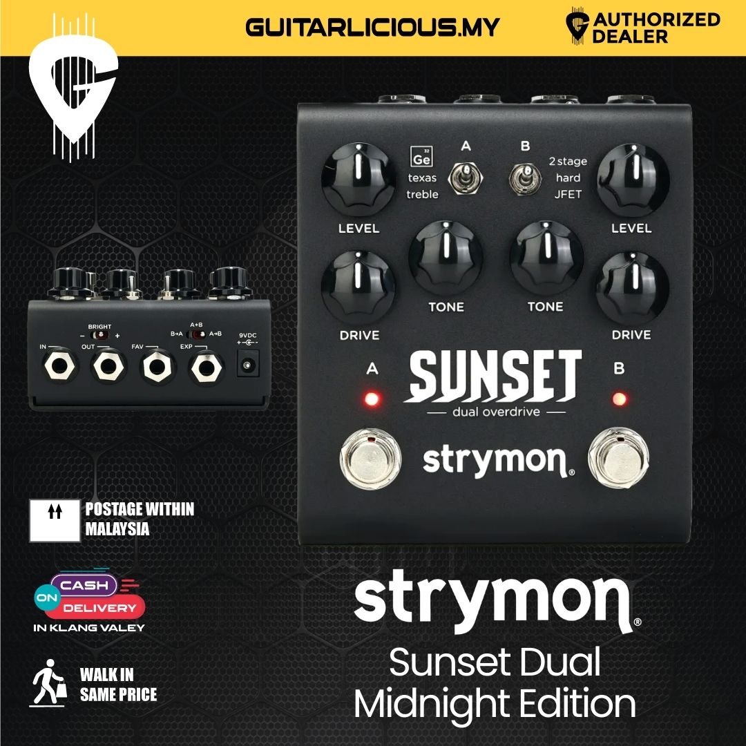 strymon sunset dual overdrive pedal Strymon Sunset Dual Overdrive Pedal, Midnight Edition – GUITARLICIOUS