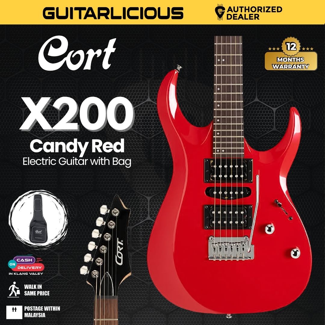 エレキギター Cort (レッド) 赤色 Squier by Fender Paranormal Strat-O-Sonic Crimson Red Transparent