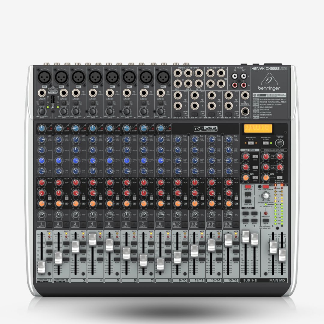 Behringer Xenyx QX2222USB Mixer with USB and Effects – GUITARLICIOUS