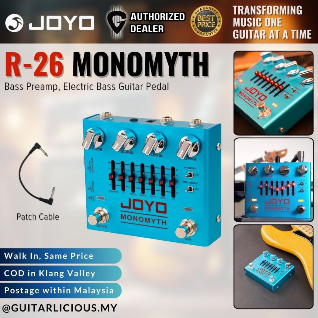 joyo preamp pedal Joyo R-26 Monomyth Bass Preamp Multiple Tone Sculpting Electric Bass G – GUITARLICIOUS