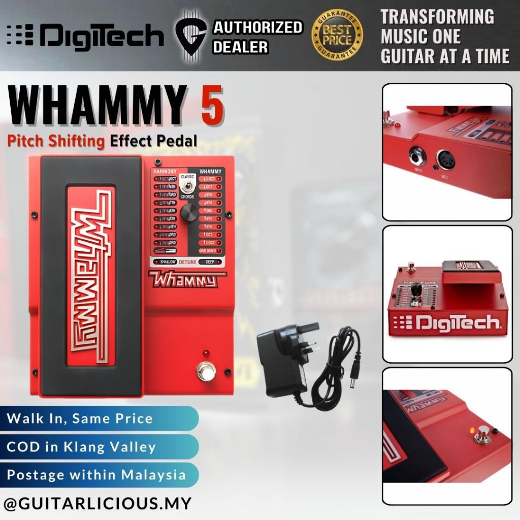behringer whammy pedal DigiTech Whammy 5 Pitch-Shifting Guitar Effects Pedal – GUITARLICIOUS