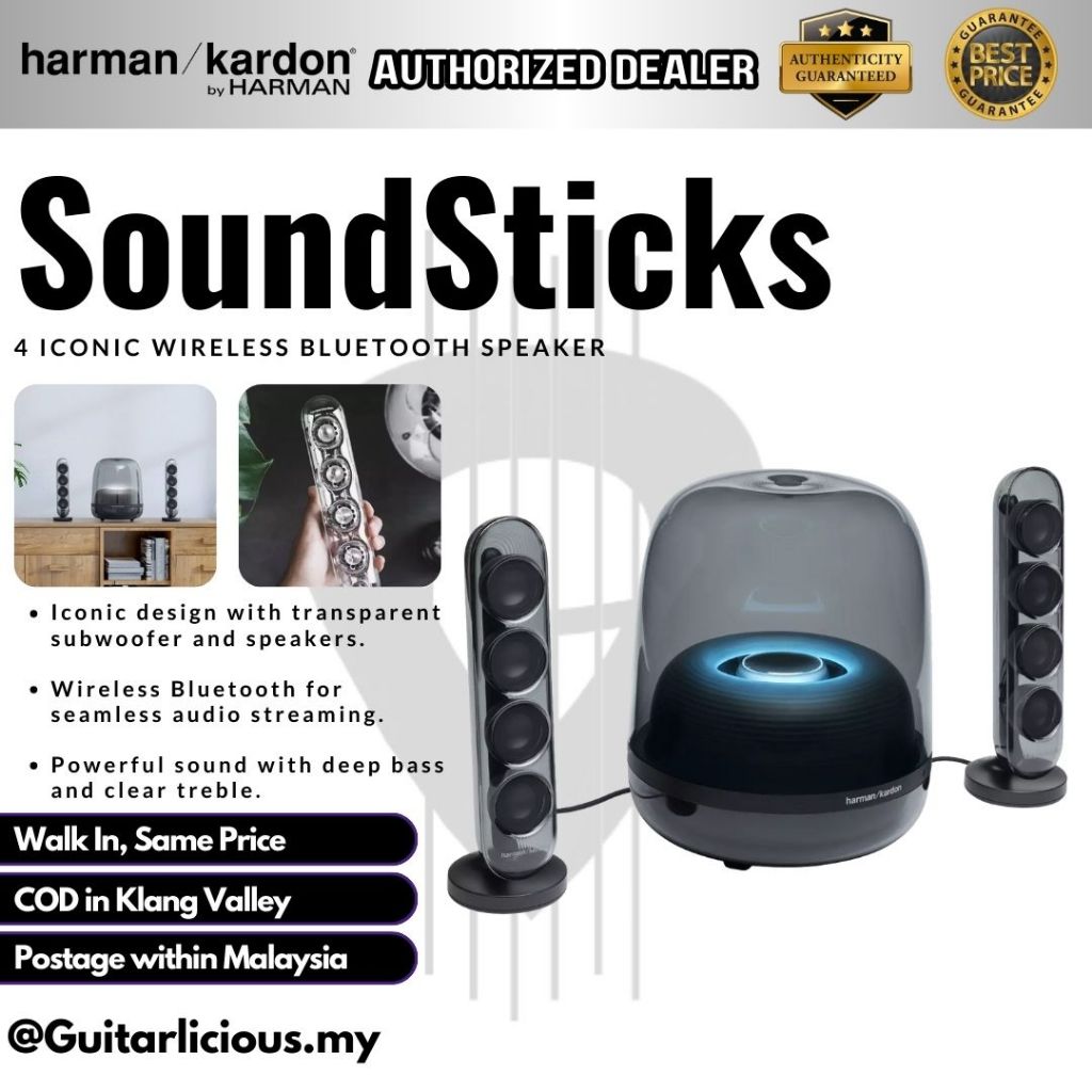 Harman Kardon SoundSticks 4 Iconic Wireless Bluetooth Speaker