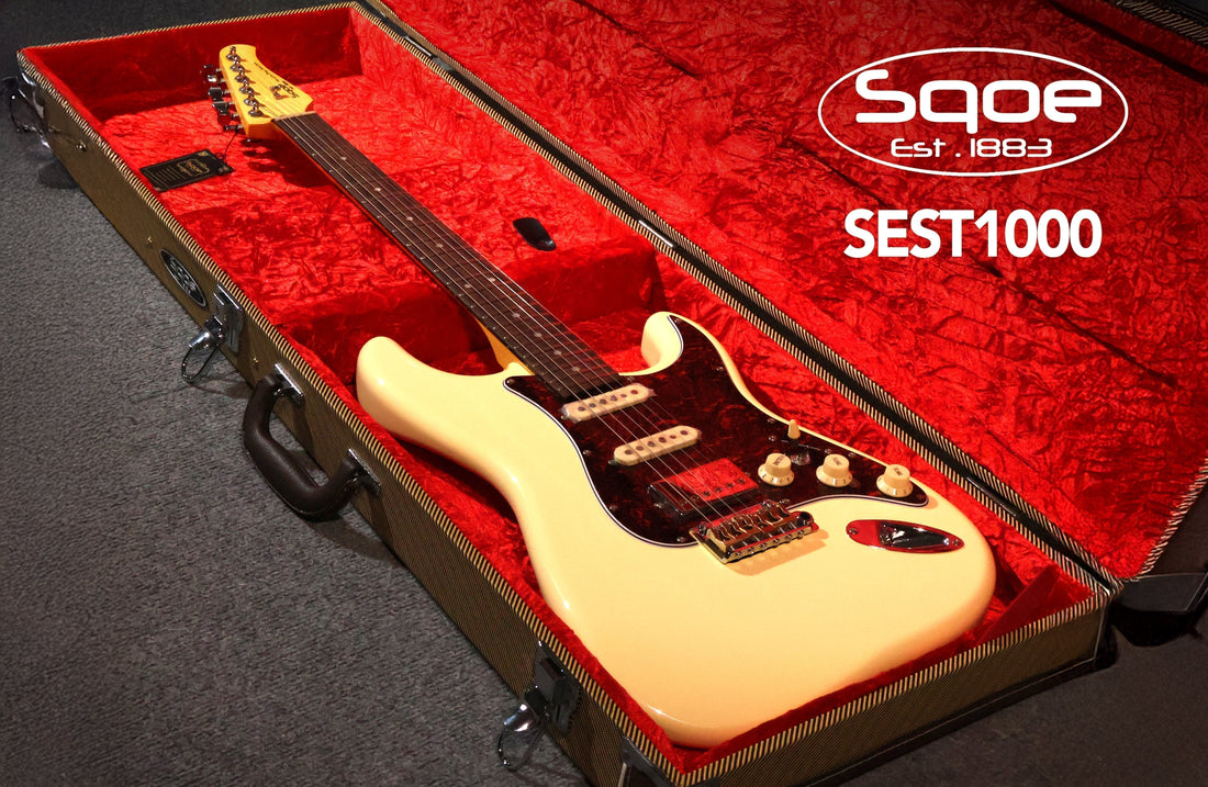 SQOE SEST1000 Premium Custom Series HSS Electric Guitar with Hardcase